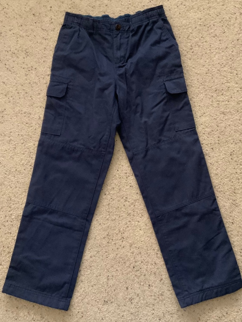 Lands’ End Lined Cargo Pants, Boys 12H, Blue